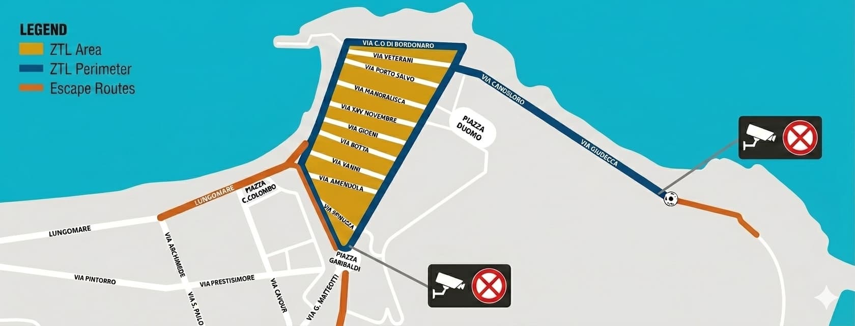 Cefalù historic centre — Restricted Traffic Zone (ZTL)